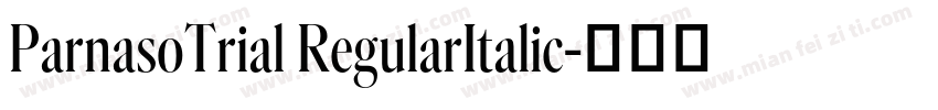 ParnasoTrial RegularItalic字体转换